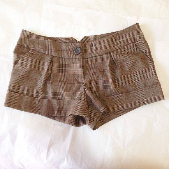Forever Other - Brown Plaided Shorts