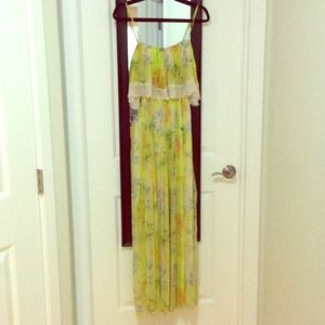 Kimchi Blue Yellow Pleated Maxi