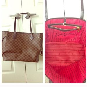 Brown checkered bag