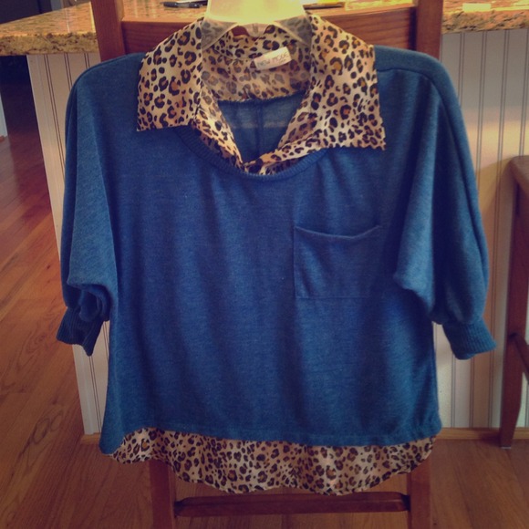 Brand new & gorgeous style fun cheetah print, top!