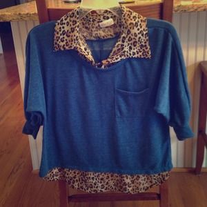 Brand new & gorgeous style fun cheetah print, top!