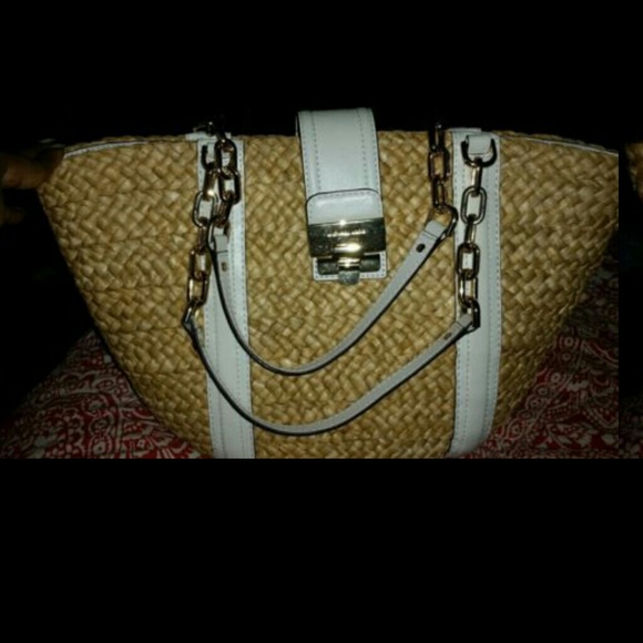 Micheal Kors Straw Tote Bag