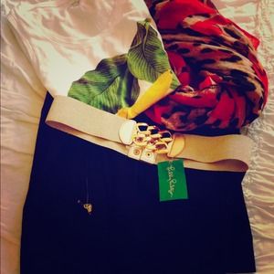 Lilly Pulitzer Gold Belt