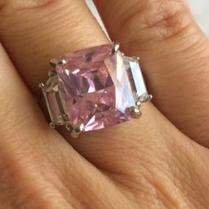 Pink cocktail ring