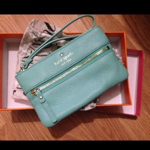 Kate spade teal wristlet