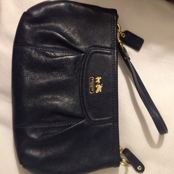 Coach navy wristlet