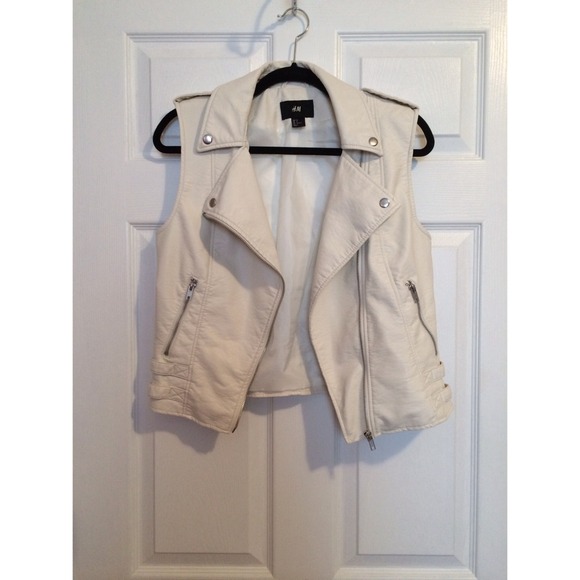 Cream Moto Vest - Picture 3 of 7