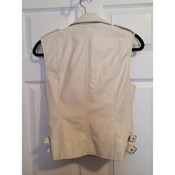 Cream Moto Vest - Picture 5 of 7