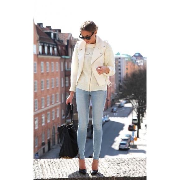 Cream Moto Vest - Picture 6 of 7