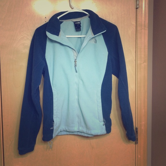 North Face zip-up sweatshirt.