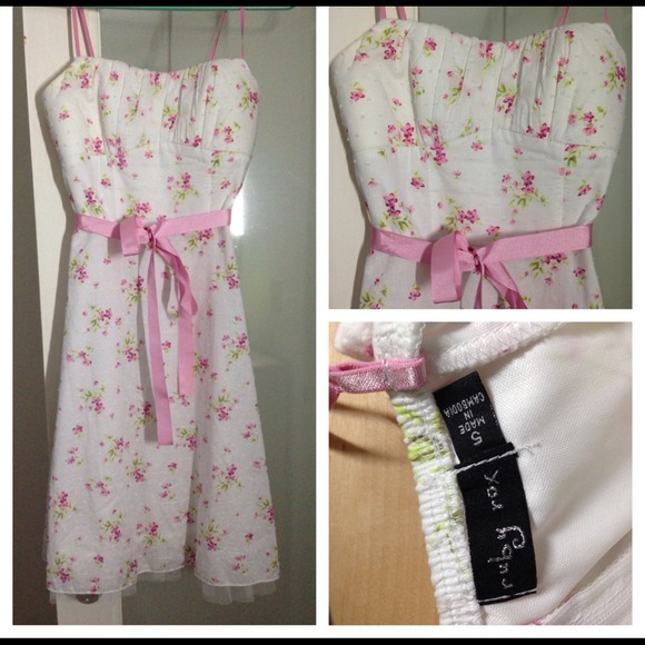 Pink floral sun dress