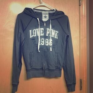 Victoria Secret grey zip-up.