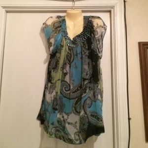 Pretty sheer 3x plus size shirt