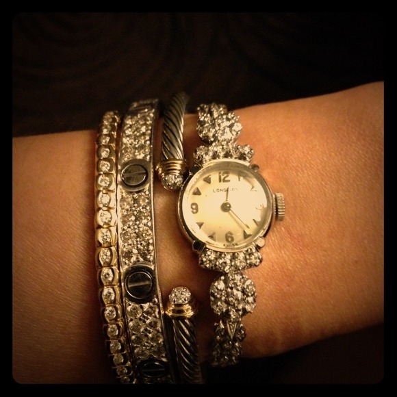 Vintage  gold diamond watch