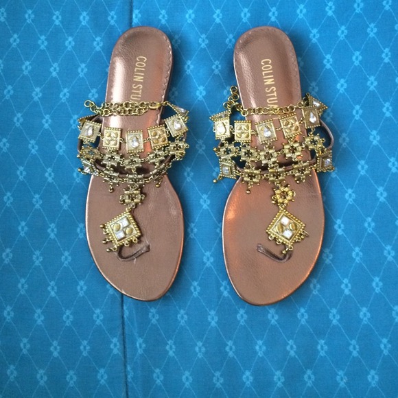 Colin Stuart golden sandals