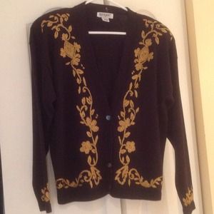 Black and Burnished Gold Sweater -REDUCED AGAIN