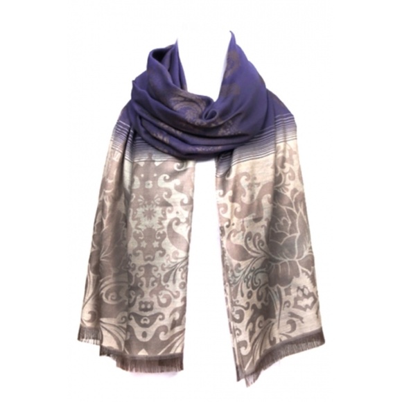 Boutique Accessories - Floral Print Silk Blend Scarf