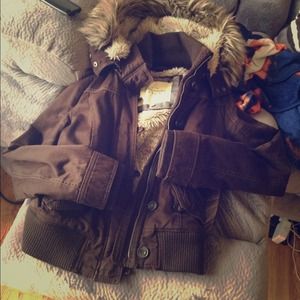 Abercrombie & Fitch fur lined coat