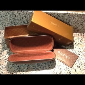 AUTHENTIC GUCCI EYEGLASS CASE & BOX & CERTIFICATE