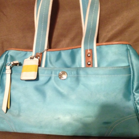 Silk coach handbag