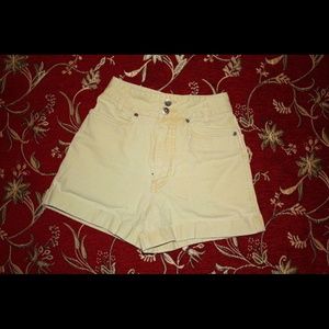 Vintage yellow high waisted shorts