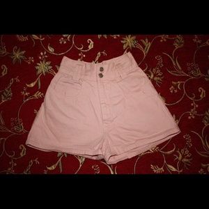 High waisted pink shorts Vintage