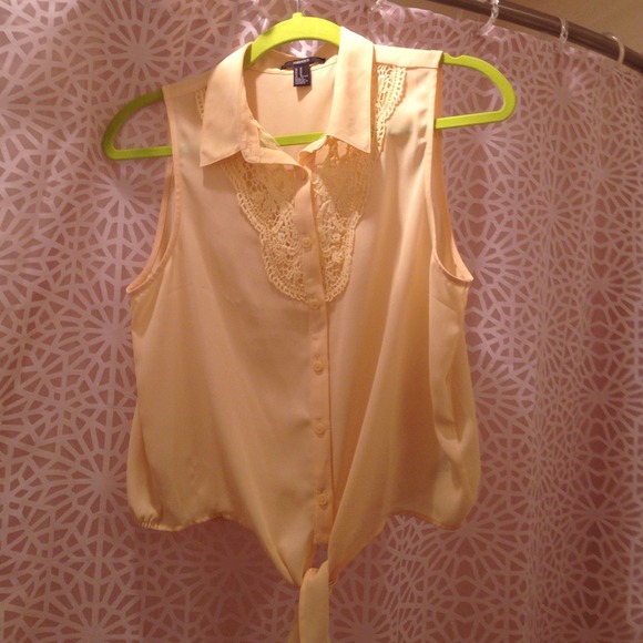 Yellow crop top