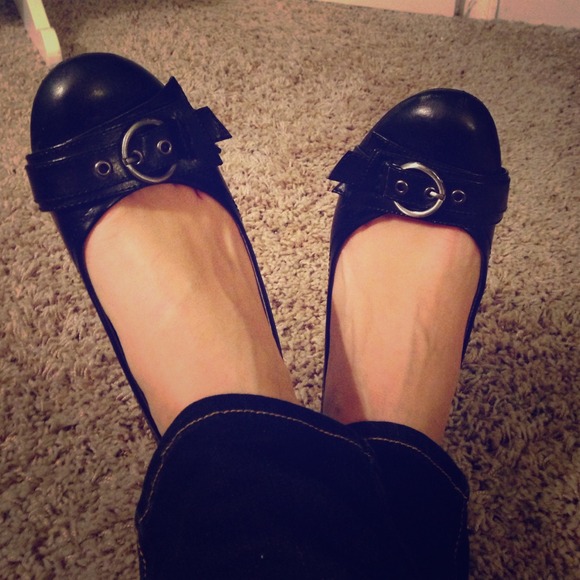 💘 CUTE & COMFY! Black Buckle Heals Shoes