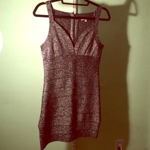 BB Dakota gun metal sparkle dress size small