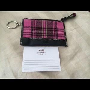 SALE!! Coach plaid card holder