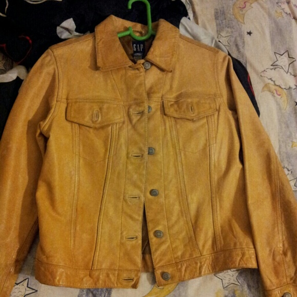 Yellow leather jacket