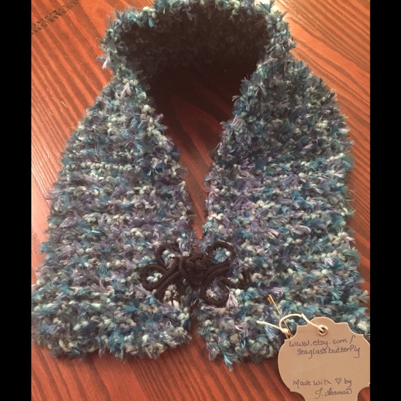 Hand knit Scarf/ Neck Warmer by SeaglassButterfly