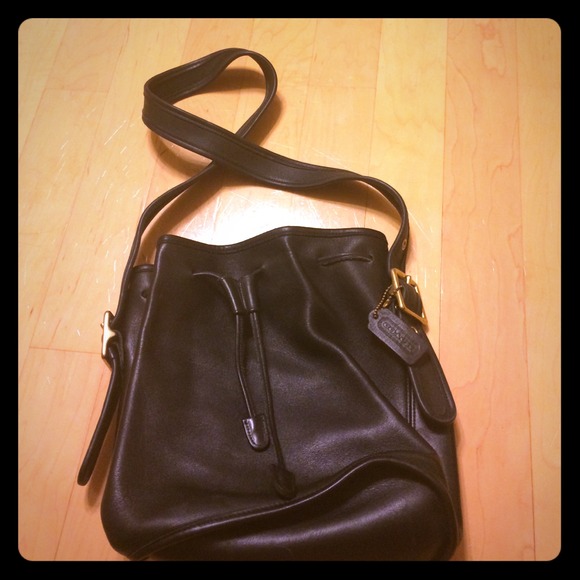 Coach drawstring bucket purse.
