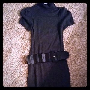 Dress with black belt