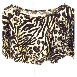 Leopard mix Print Crop Top