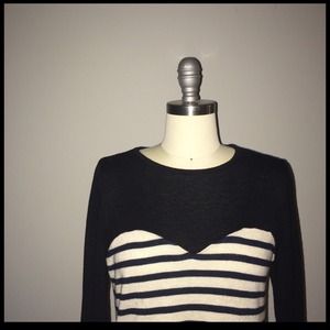 Topshop black & cream sweater dress