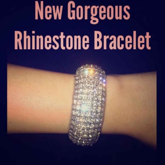 Diamond Rhinestone Bracelet - Picture 1 of 4