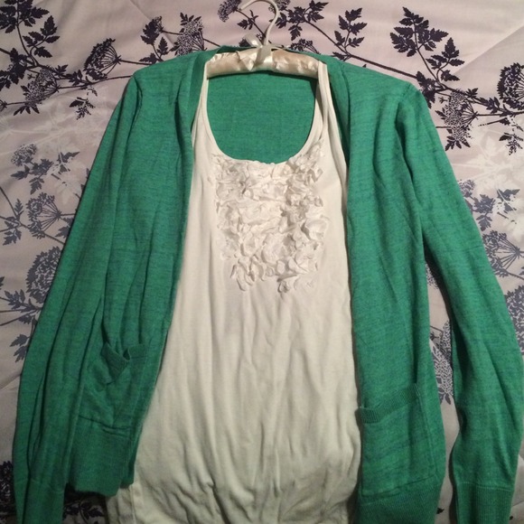 Sweet White Flowery JCrew Tank-Never Worn!