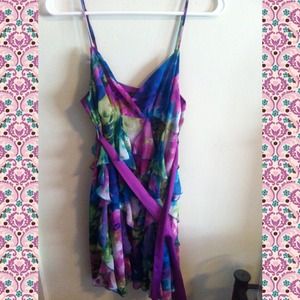 Floral belted dress with belt