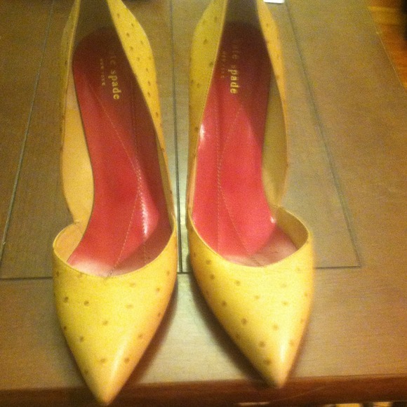 Kate spade ostrich leather heels