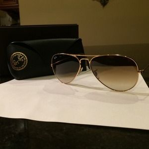Brown gradient ray ban aviators