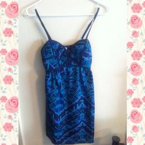 Geometric print party dress