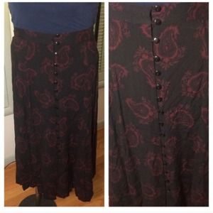 🎀Vintage paisley long skirt🎀