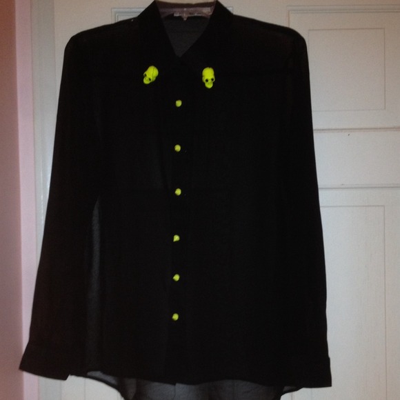 ModCloth Chiffon Collared Shirt