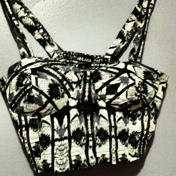 Black and White crop top