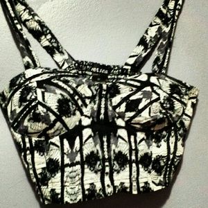 Black and White crop top
