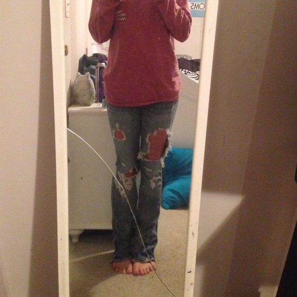 Silver brand ripped jeans