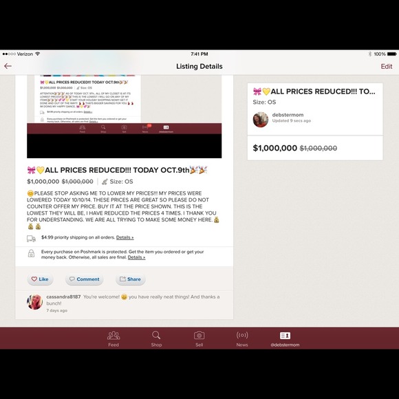 PRICES ARE FIRM/NOT FOR BEST OFFER! 😊 - Picture 1 of 1