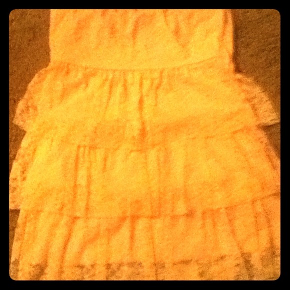 Soft pink strapless lace dress
