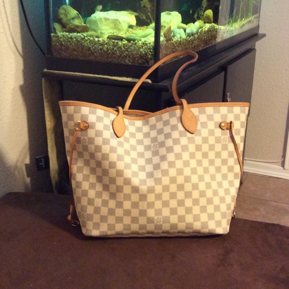 Authentic Louis Vuitton Neverfull MM Damier azur